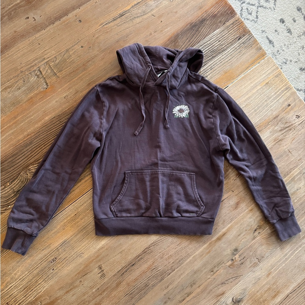 Brown Hoodie with Embroidered Logo